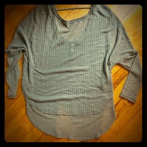 Sage oversized sheer grey shirt women’s small